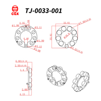 Lente Infrarroja Óptica Integrada 8 en 1 para Cámara de Seguridad CCTV 3030 SMD 33.8*33.8*6.8mm 60 °