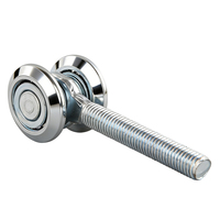 Poulie supérieure à roulettes pour porte coulissante industrielle extérieure en acier galvanisé à 2 roues, épaisseur 4 mm, garantie 1 an, durable, faible coût