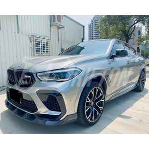 Pour BMW F96 X6M 2019-2023 LD Style garnitures d'évent de garde-boue avant en Fiber de carbone - Product Image 3