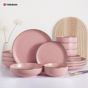 Bắc Âu đám cưới sang trọng món ăn trắng tấm ăn tối Bộ đồ ăn đặt tùy chỉnh Vàng cạnh gốm bộ đồ ăn đặt - Product Image 3