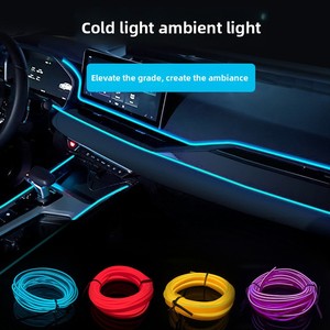 Tira de luces LED para coche, venta al por mayor transfronteriza, luces LED frías para interior de coche, luces decorativas para coche, iluminación ambiental interior, personalización - Product Image 2