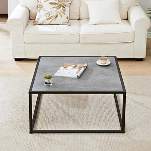 <span class=keywords><strong>Table</strong></span> basse carrée moderne du milieu du siècle, légère mais durable, cadre en métal, tables basses en bois pour la maison, le bureau, le salon - Product Image 1
