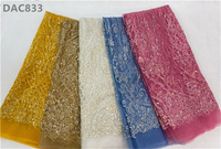 Tissu en dentelle à sequins de couleur vin, tissu en dentelle à sequins perlés, broderie africaine, perles de mariée, tissu en dentelle pour robe