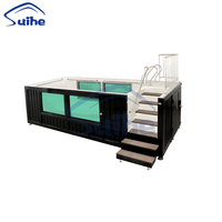 Piscine en conteneur maritime Suihe de 20 pieds et 40 pieds en vente, maison préfabriquée en conteneur avec piscine
