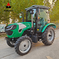 Tractor Agrícola Compacto KINLEON de 4 Ruedas Motrices con Motor Diésel YTO, de 50HP-100HP, con Juego Completo de Implementos, Certificación CE, Precio de Fábrica al por Mayor