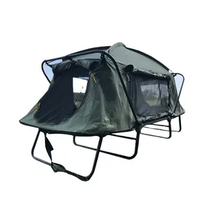 Tente de camping à double couche, lit en tissu écologique, étanche, pour 1 personne, usage en plein air, CT24