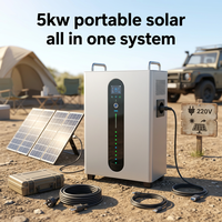 Générateur Solaire Portable Tout-en-un Plug and Play avec Batterie 8kWh 10kWh 15kWh 16kWh 5kVA, Station d'Énergie à Réponse Rapide 220VAC