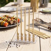 Brochettes de kebab jetables écologiques en bambou, personnalisables avec logo, pour grillades professionnelles, camping et fêtes barbecue