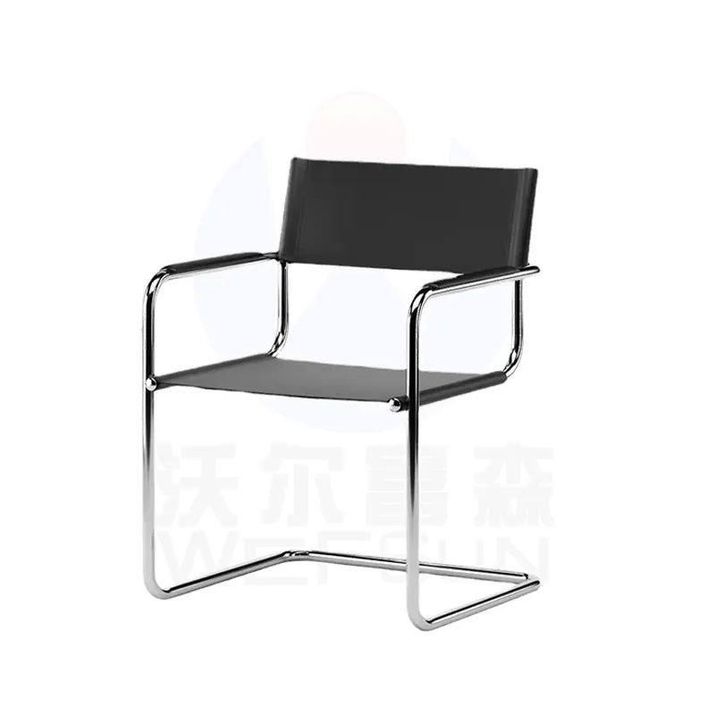 القرون الوسطى كرسي أريكة فردي الحديثة بسيطة مصمم كرسي الاستجمام الفولاذ المقاوم للصدأ ضوء الفاخرة السرج الجلود شيزلونج