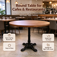 Étagère de présentation vintage commerciale, table de présentation ronde pour bistrot et café, mobilier de présentation sur mesure pour toute la boutique
