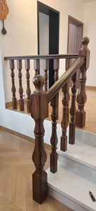 Hiện đại hình bát giác cột giống nhau màu đen óc chó Mô hình cao su gỗ 5.5 Đặc điểm kỹ thuật cho home & Villa cầu thang bộ phận - Product Image 5