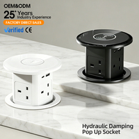 Torre de Enchufes Retráctil KSQ con USB Tipo-C, Estándar Estadounidense, para Cocina, Isla, Encimeras y Escritorio