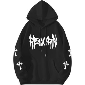 Sudadera con Capucha FOXA para Hombre, 100% Algodón, Estampado Cruzado, Sudadera de Estilo Urbano, Diseño Transpirable de Punto - Product Image 1