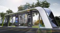 Abri d'attente pour bus publics préfabriqués en aluminium rectangulaires durables pour l'extérieur avec WiFi et affichage LED des positions des bus