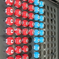 Balle de loterie personnalisée bicolore pour divertissement, rouge 1-35, bleu 1-16, en ABS, diamètre 40 mm, pour loterie et divertissement