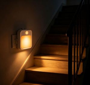 Large Stock Plug in Dimmable LED Sleep Lamp Human Motion Sensor <b>Night</b> LightColor Changing Square Bedside <b>Light</b> for Bedroom - Product Image 1