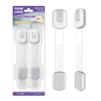 Verrou de sécurité enfant Fabe M305 à bouton dissimulé (certifié EN71-3) pour meubles de maison, fours de cuisine, sièges de toilettes - Deuxième échantillon