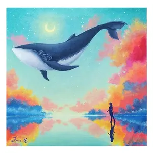 Ev dekorasyon boyama toptan hayvan boyama fantezi balina DIY 5D elmas boyama