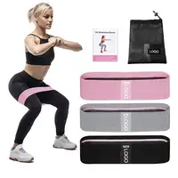 Custom Logo Kleur Oefening Glute Band Set Yoga Gym Hip Stof Weerstand Lus Workout Elastische Fitness Booty Bands