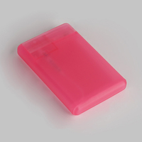 Bouteille pulvérisateur en plastique PP de 20 ml pour sérigraphie, format carte de crédit, OEM/ODM, flacon de parfum en forme de carte de crédit