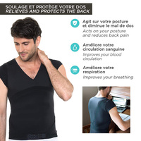 Chemise correctrice de posture unisexe en néoprène Lyne up pour les sportifs, soulage les douleurs dorsales et renforce la posture