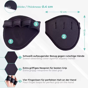 Personnalisé Néoprène Gym Workout Fitness Poids Cross Gants D'entraînement Haltérophilie Palm Haltère Poignées Coussinets - Product Image 2