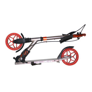 ファッション 180mm クイック折りたたみ式ハンドブレーキ付き2輪キックスクーター 大人用 グレー - Product Image 4