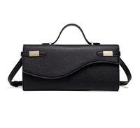 Nouveau Sac de Voyage d'Été 2026 pour Femme, Luxe Décontracté, en PU Noir, avec Bandoulière et Fermeture à Rabat, Motif Imprimé Bonbons, OEM