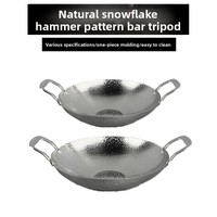 Yolecen petit Pot de fruits de mer Commercial Double oreille support de trépied doré chaudière sèche marmite alcool poêle métal spécial Commercial