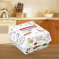 Emballage de fast-food jetable personnalisé d'usine Burger de poulet frit Boîte de frites à emporter