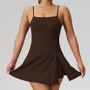 Спортивное платье для гольфа на открытом воздухе с подкладкой для груди, дышащая базовая одежда, юбка для йоги и тенниса, короткая юбка для ходьбы с защитой от просвечивания для женщин - Product Image 2