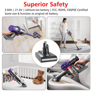 Batería de Repuesto de Iones de Litio <span class=keywords><strong>para</strong></span> Aspiradora Recargable <span class=keywords><strong>V7</strong></span> V8 V10 V6, Compatible con Baterías <span class=keywords><strong>Dyson</strong></span> SV03 SV04 SV05 SV06 SV07 SV09 - Product Image 6