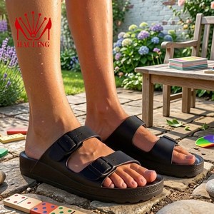 Sandales EVA imperméables à deux sangles réglables, couleurs personnalisées, semelle coussinée antidérapante pour la plage et la piscine. - Product Image 2