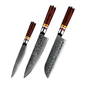 Ensemble de <span class=keywords><strong>couteaux</strong></span> de <span class=keywords><strong>cuisine</strong></span> <span class=keywords><strong>3</strong></span> pièces japonais 10CR15MOV damas en acier inoxydable Santoku outils de <span class=keywords><strong>cuisine</strong></span> <span class=keywords><strong>couteaux</strong></span> de chef - Product Image 1
