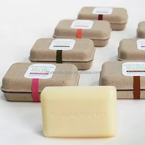 Custom Duurzame Milieuvriendelijke Papier Mal Pulp Box Voor Zeep Huidverzorging En Biologisch Afbreekbare Verpakking