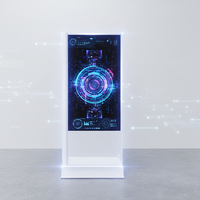 Écran OLED transparent auto-luminescent de 55 pouces, écran tactile à haute définition, affichage commercial pour l'utilisation en ascenseur
