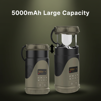 5000mAh Großkapazitäts-Solar-Handkurbel-Notfallradio IPX5 Wasserdicht AM/FM Campinglampe SOS-Taschenlampe Typ-C Überlebensset