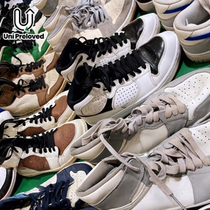 Chaussures d'occasion S35-1 en gros, marque internationale <span class=keywords><strong>AJ1</strong></span>, maille de coton, haute qualité, en vrac, directement de l'usine, chaussures de sport d'occasion pour hommes - Product Image 1