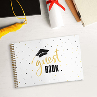 Carnet de Visiteurs Personnalisé A5 à Couverture Rigide pour Remise de Diplôme, Carnets d'Autographes de Mariage pour Souvenirs