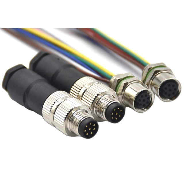 Industrial Plug Socket Aviation Waterproof Male Female 8 Pin Industrial Plugs M8 Circular Connector