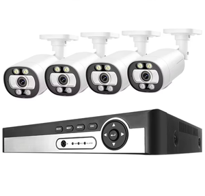 Système de sécurité de caméra <span class=keywords><strong>IP</strong></span> POE avec vision nocturne couleur CMOS 8CH 5MP pour l'extérieur, kit NVR - Product Image 1