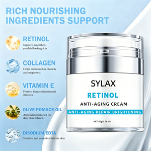 Crème au rétinol SYLAX, hydratant <span class=keywords><strong>anti</strong></span>-âge, soin de la peau du visage, <span class=keywords><strong>anti</strong></span>-rides, éclaircissant, crème <span class=keywords><strong>anti</strong></span>-âge pour le visage pour hommes - Product Image 3