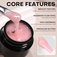 Gel de construction en pots de marque propre, collection de gels durs sans HEMA, sans chaleur, certifié CPSR, logo personnalisé pour salons de beauté professionnels