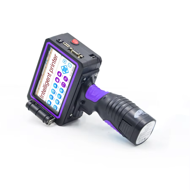 Best Sell Purple Frame Expiry Date Hand Held Coding Machine Manual Handy Jet Batch Thermal Inkjet Printer for Pouch