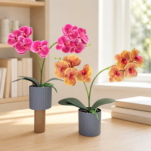 Orquídea Phalaenopsis Artificial de 36 cm con Maceta, Estilo Nórdico, Planta Decorativa para Mesa de Salón - Product Image 1