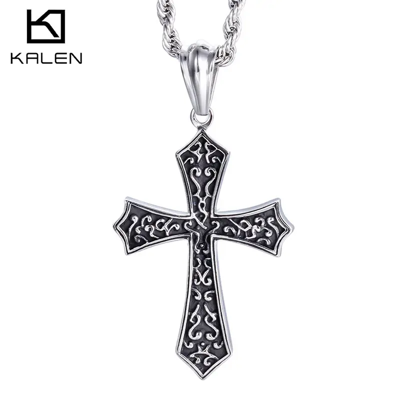 KALEN Fashion Design Gothic Punk Feature Male Cross Pendant