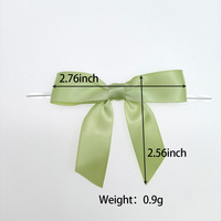 Ruban en satin personnalisé en gros avec nœud torsadé pré-fait pour emballage cadeau, panier de mariage, fête prénuptiale, emballage de gâteau