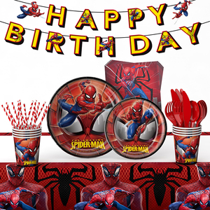 Los Artículos <span class=keywords><strong>para</strong></span> la Fiesta <span class=keywords><strong>de</strong></span> <span class=keywords><strong>Cumpleaños</strong></span> <span class=keywords><strong>de</strong></span> Spider-Man Incluyen Vajilla con Manteles, Pancartas, Platos, Servilletas, etc. - Product Image 4
