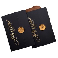 Cartes d'invitation personnalisées de luxe 3D écologiques pour mariage et événements d'entreprise, avec dorure à chaud et découpe laser, enveloppe formelle pour Noël