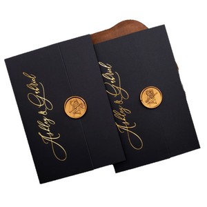 Cartes d'invitation personnalisées de luxe 3D écologiques pour mariage et événements d'entreprise, avec dorure à chaud et découpe laser, enveloppe formelle pour Noël - Product Image 2